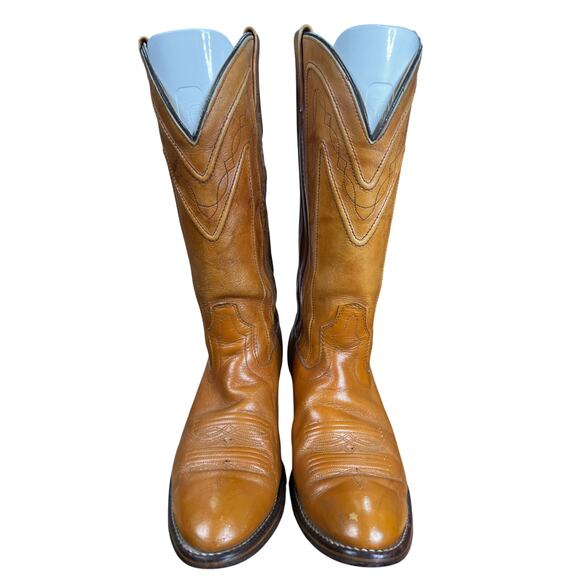 Vintage Acme Men’s Brown Leather Cowboy boots Size US 9 D main image 6